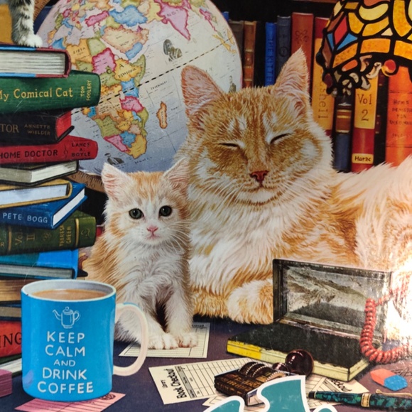 Academic Cats" 750-piece jigsaw puzzle by Buffalo Games - Picture 3 of 8